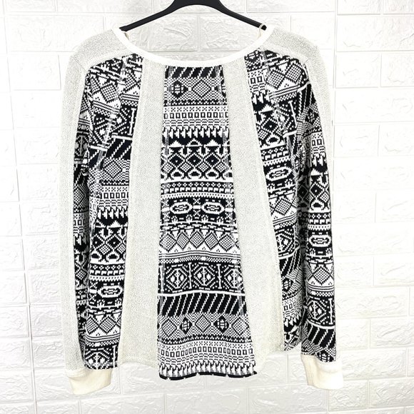 NEW | CHIP & PEPPER beige & black lightweight long sleeve swing top - SZ XS - Picture 5 of 8